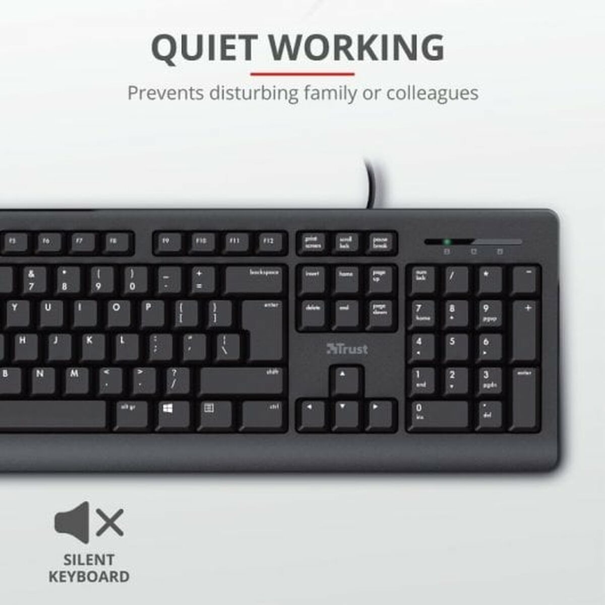 Tangentbord Trust 23982 Svart Qwerty Spanska - 6