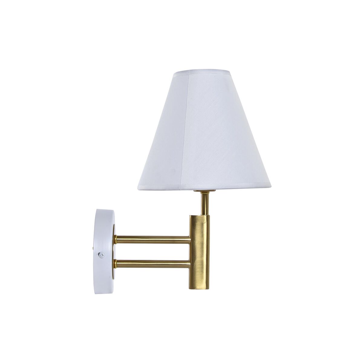 Vägglampa DKD Home Decor 25W Gyllene Metall Polyester Vit 220 V (19 x 25 x 30 cm) - 7