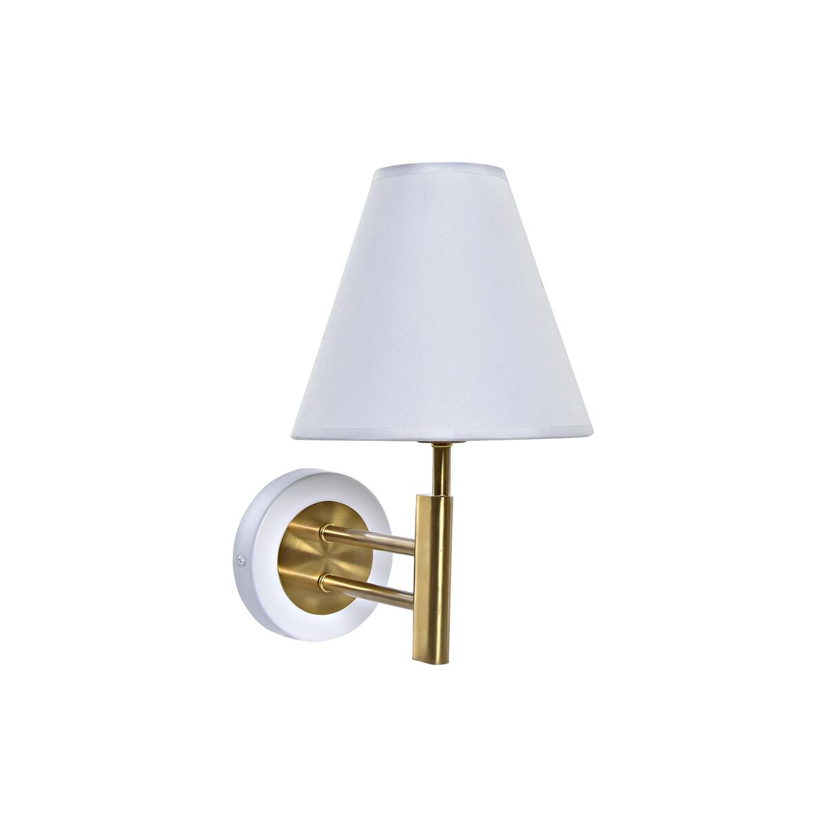 Vägglampa DKD Home Decor 25W Gyllene Metall Polyester Vit 220 V (19 x 25 x 30 cm) - 4