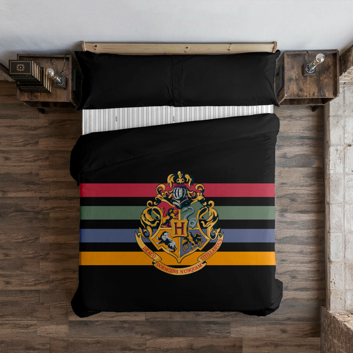 Påslakan Harry Potter Hogwarts Multicolour 175 Trådar 180 x 220 cm Säng 105