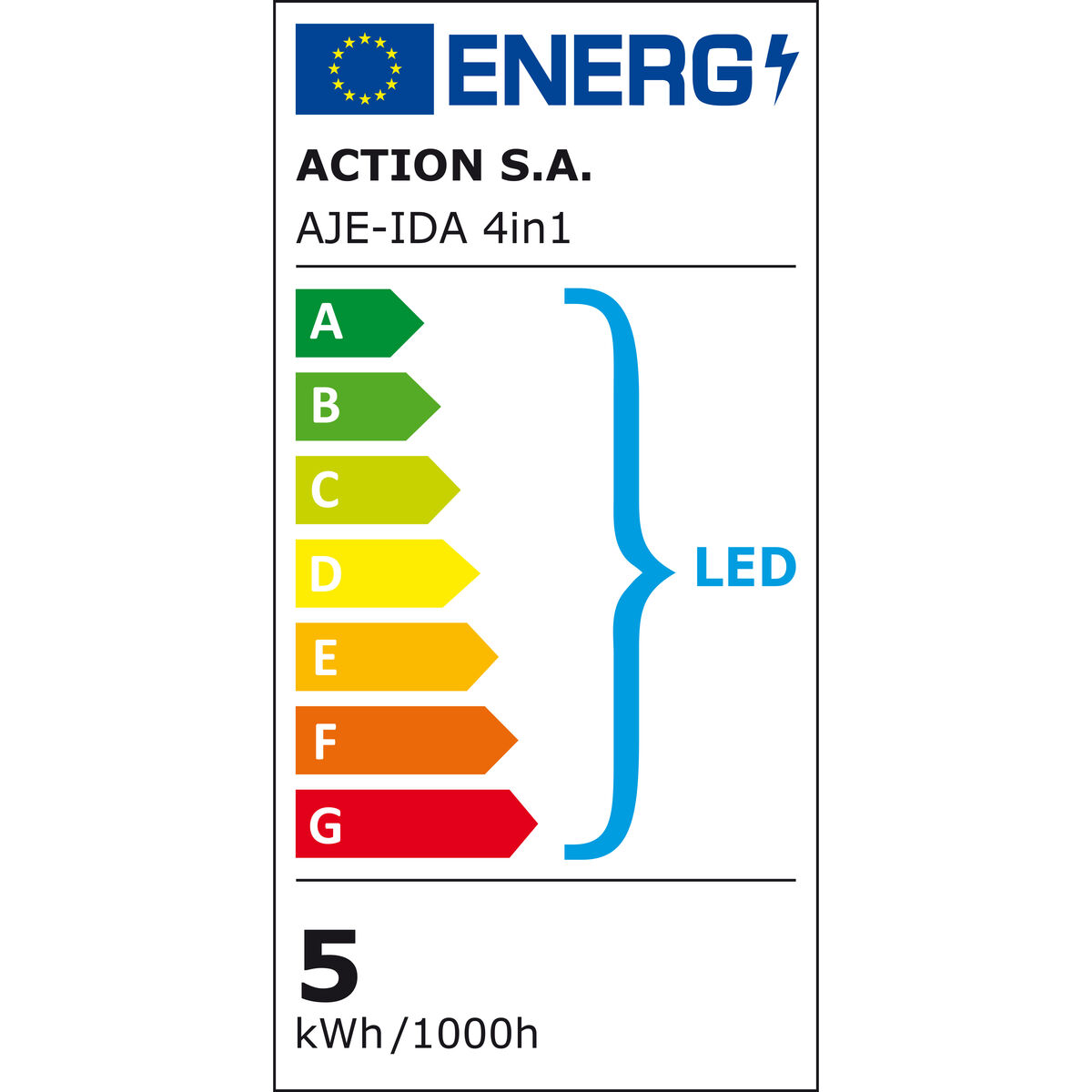 Skrivbordslampa Activejet AJE-IDA 4in1 Vit 80 Metall Plast 150 Lm 5 W - 2