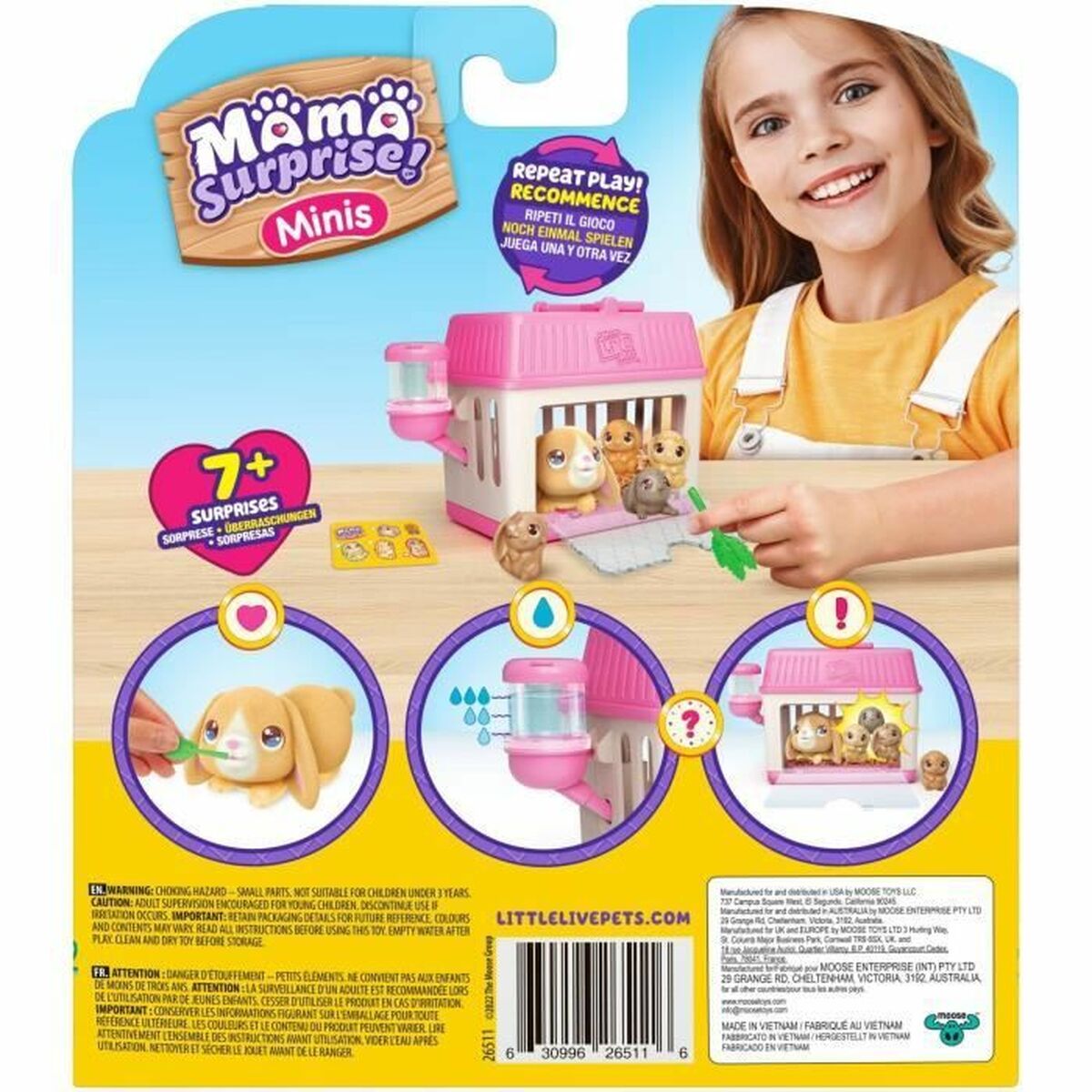 Mjukdjur Moose Toys Mama Surprise Little Rabbits Plush Toys (FR) - 4