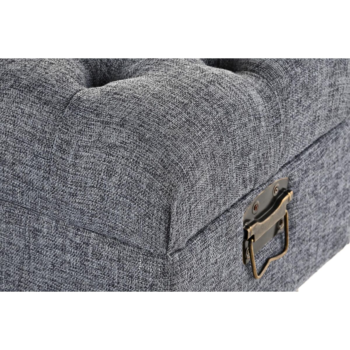 Förvaringskista med sits DKD Home Decor Blå Metall Polyester MDF (121 x 42 x 53 cm) - 10