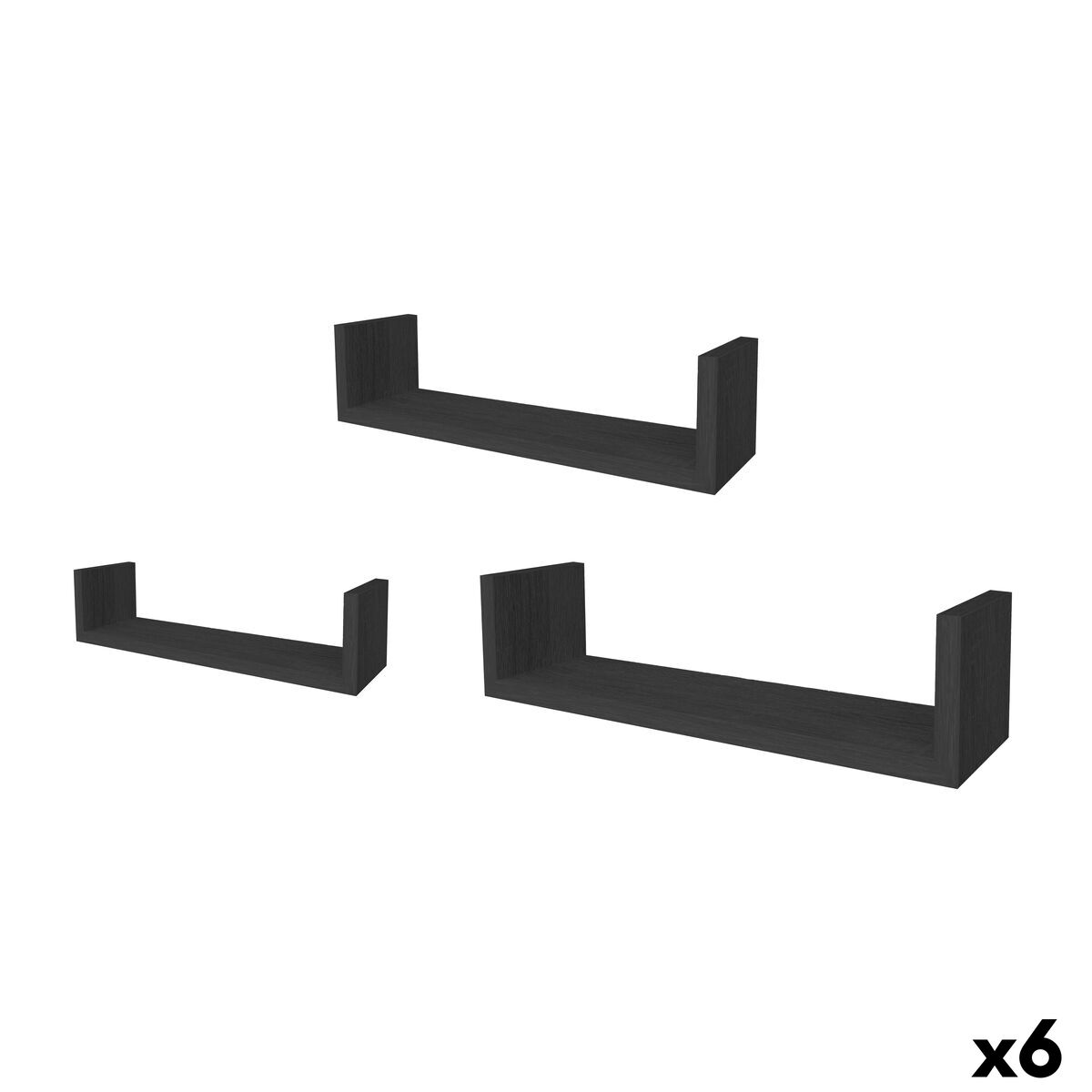 Hyllor MobleKit Svart 3 Delar (6 antal)