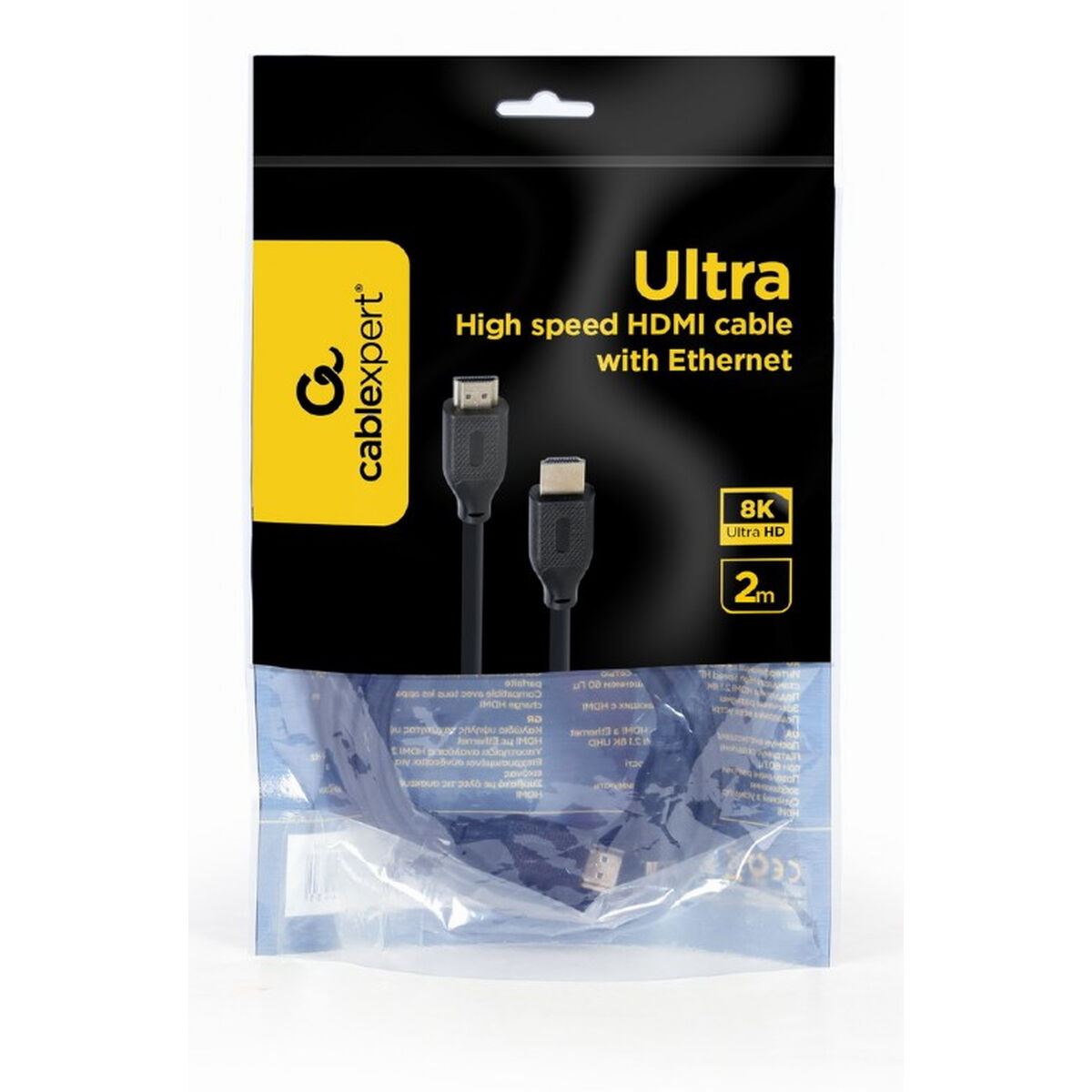 Kabel HDMI GEMBIRD CC-HDMI8K-2M Svart 2 m 8K Ultra HD Hankontakt/Hankontakt - 2