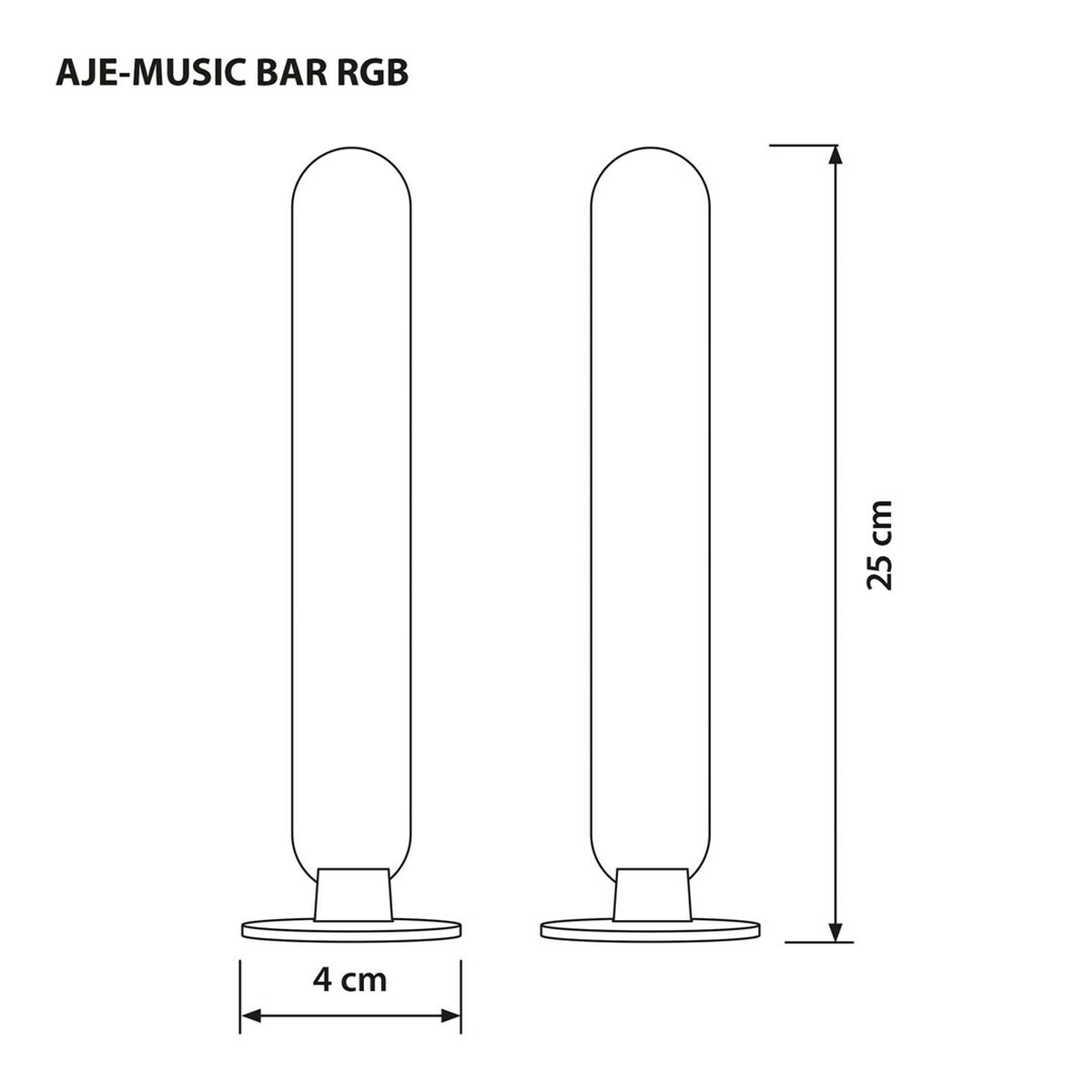 Skrivbordslampa Activejet AJE-MUSIC BAR RGB Svart Ja RGB 80 5 W - 4