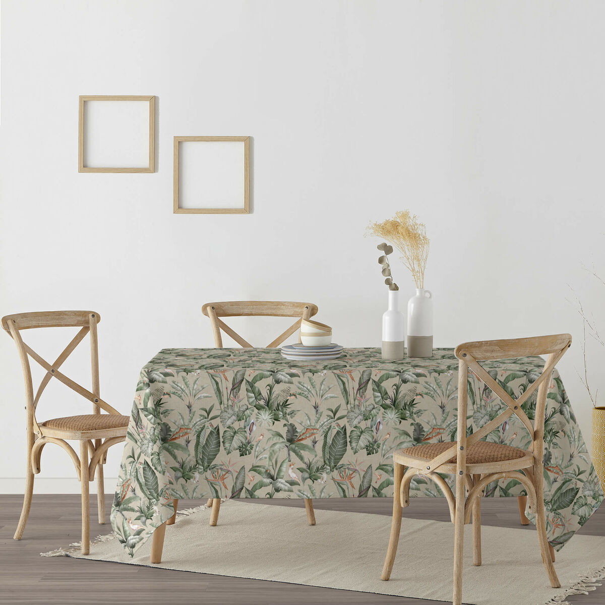 Fläckresistent bordsduk i harts Belum V23 Multicolour 300 x 150 cm Tropiskt - 3