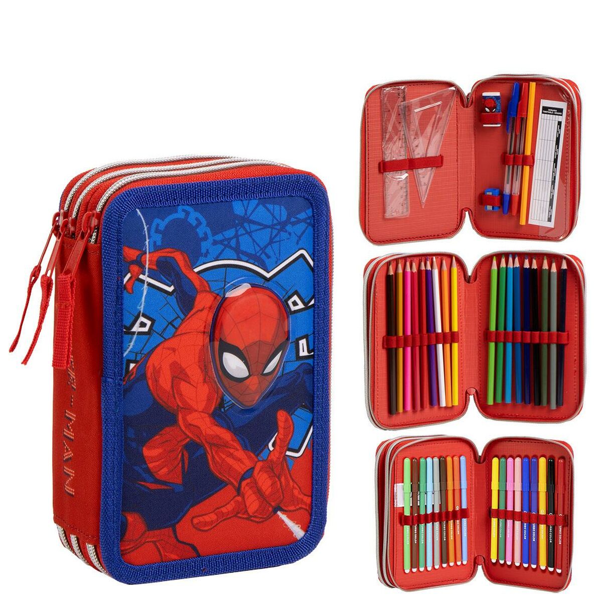 Pennfodral med tillbehör Spider-Man 41 x 58 x 3 cm