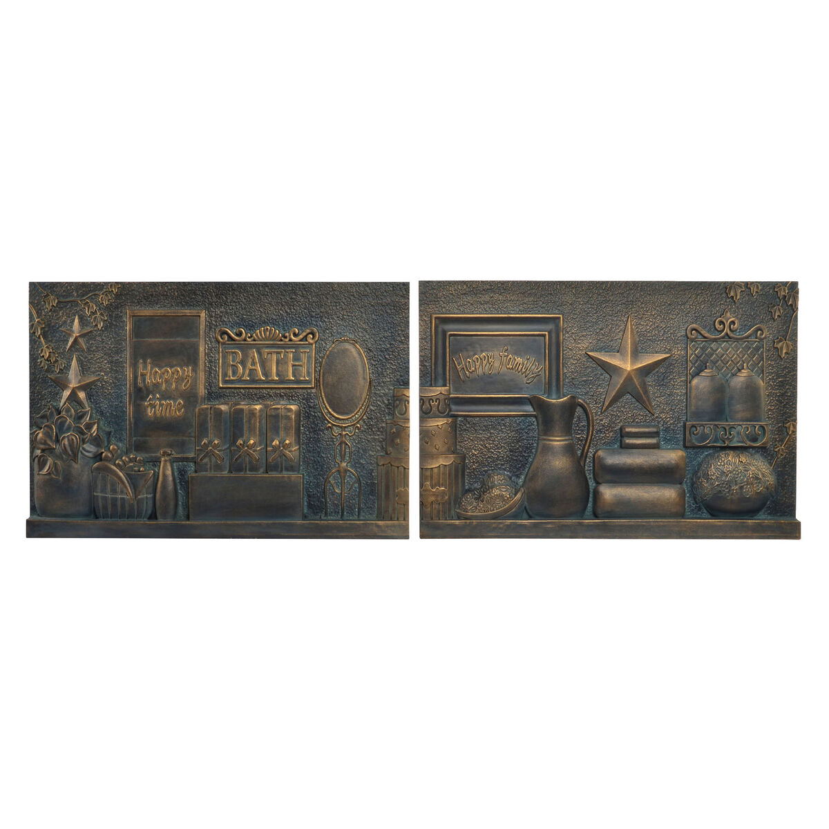 Väggdekoration DKD Home Decor Koppar 60 x 4 x 40 cm (2 antal) (2 pcs) - 10