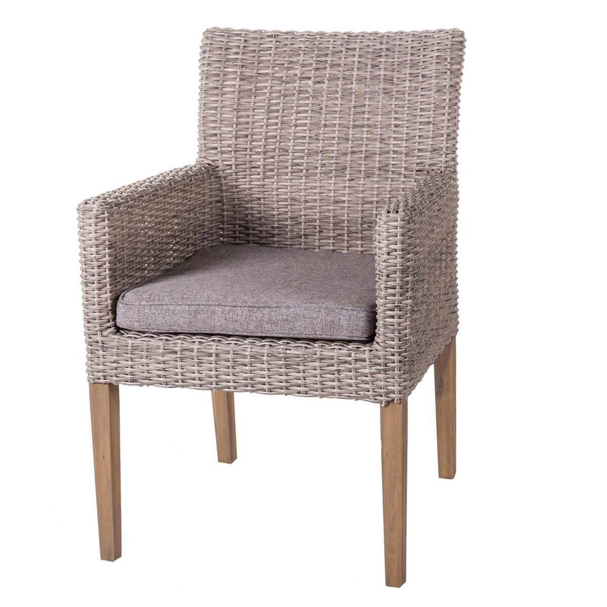 Kerti szék Patsy Grå Trä Rattan 58 x 63 x 86 cm