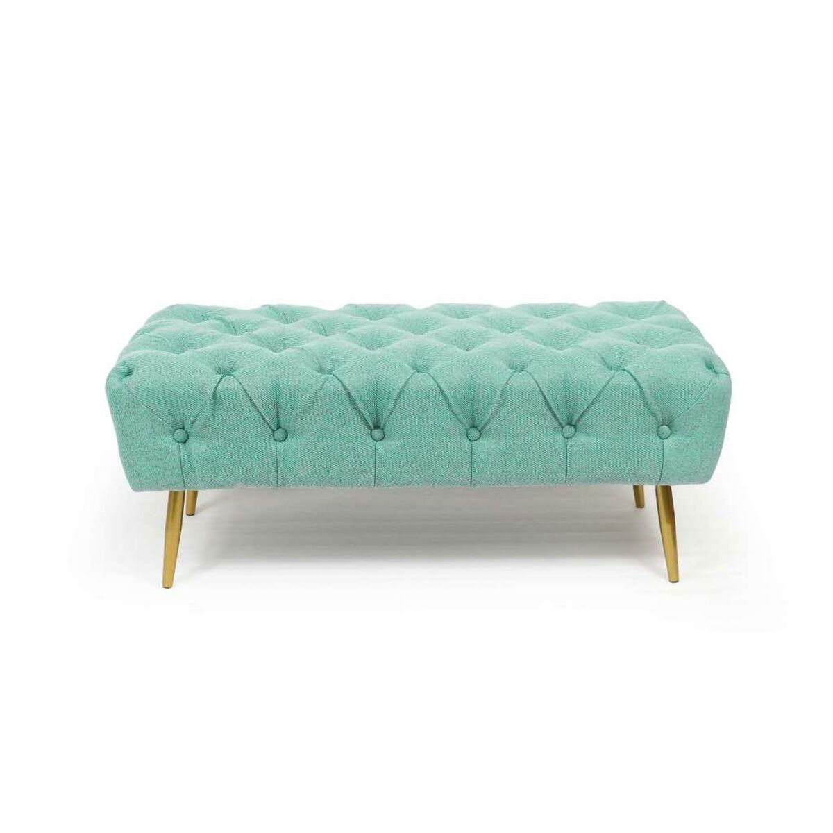 Sittpall DKD Home Decor Grön Gyllene Metall 103 x 46 x 42 cm - 2