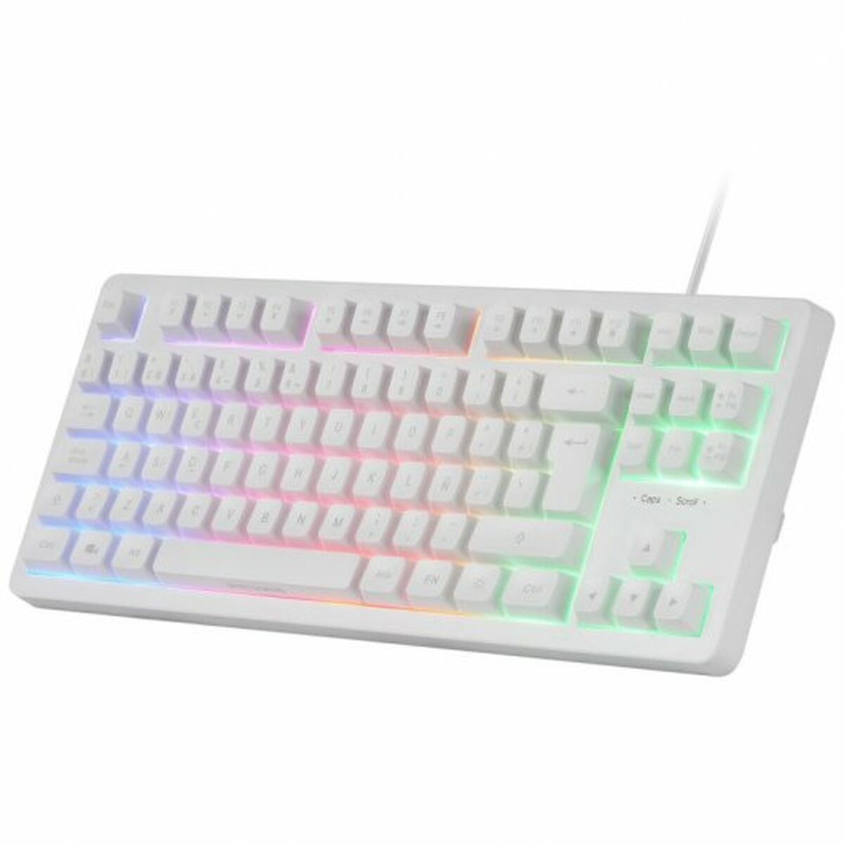 Tangentbord och Mus Mars Gaming MCPRGB3WES Vit QWERTY - 2