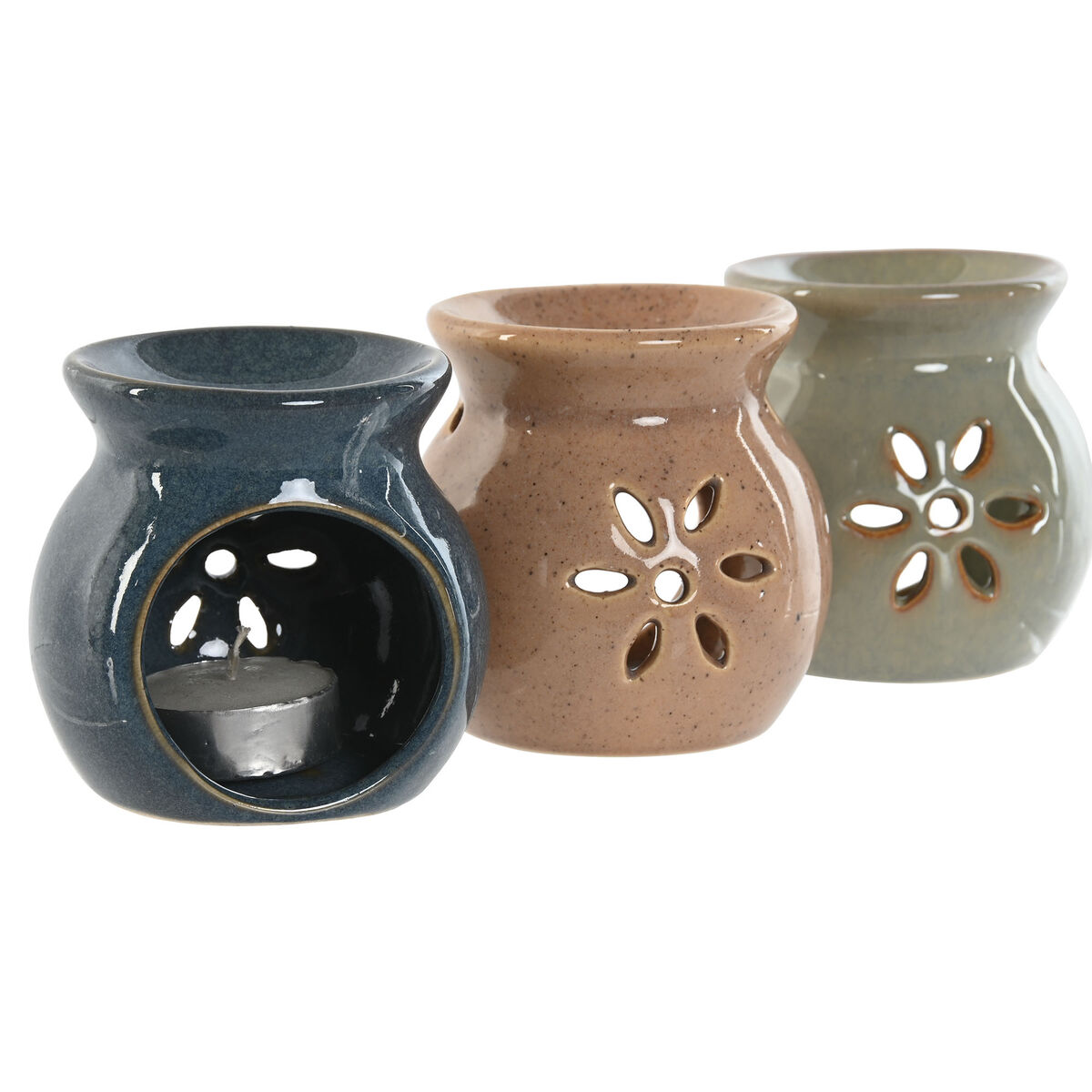 Eterisk oljebrännare Home ESPRIT 11 x 6 x 24,5 cm (3 antal) - 2