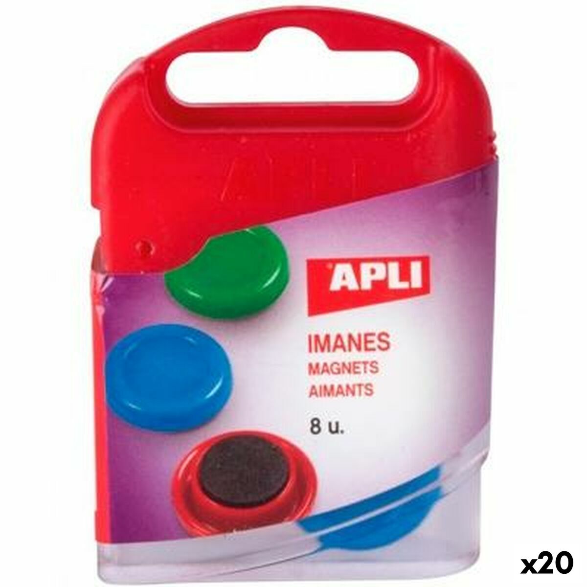 Magneter Apli Ø 2 cm 8 Delar (20 antal)