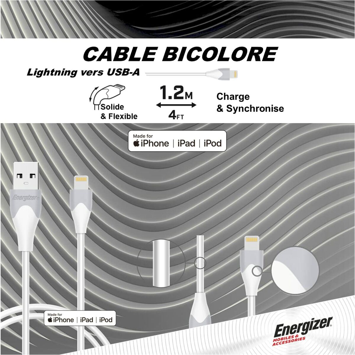 Kabel Lightning Energizer C610LGWH - 2