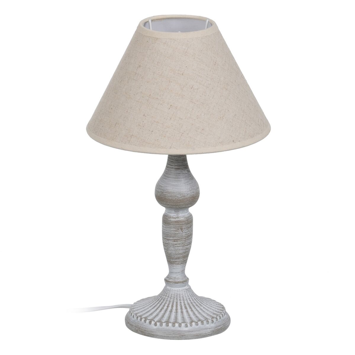 Bordslampa Beige Grå 60 W 220-240 V 20 x 20 x 34 cm - 7