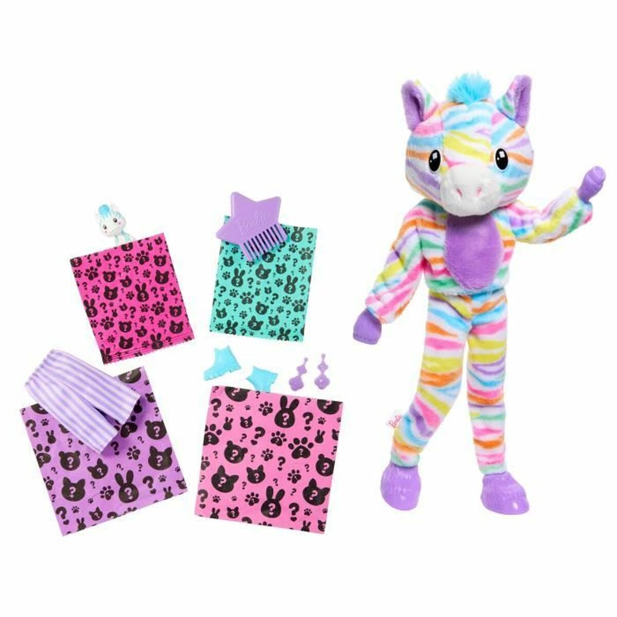 Babydocka med tillbehör Barbie Zebra Doll Colorful Dream - 3
