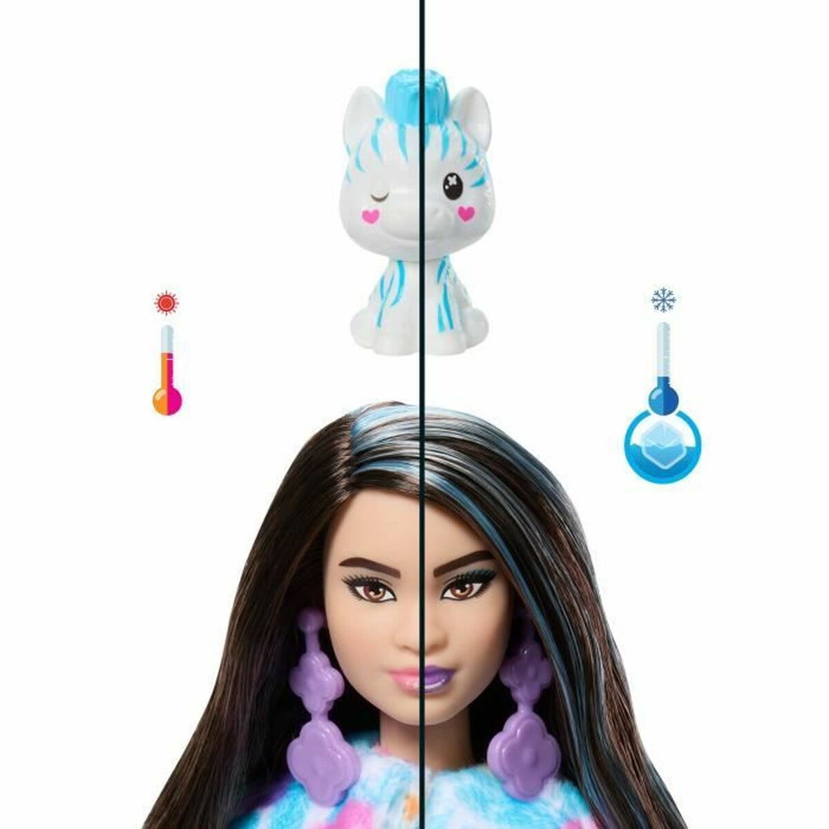 Babydocka med tillbehör Barbie Zebra Doll Colorful Dream - 5