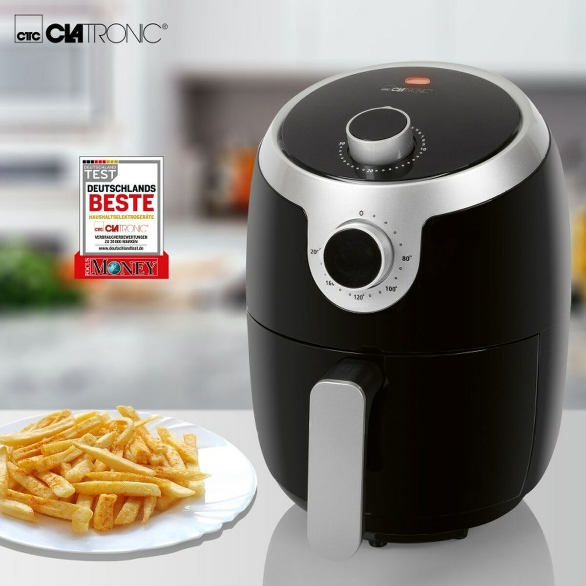 Luftfritös Clatronic FR 3769 H Svart 1000 W 1,8 L - 5