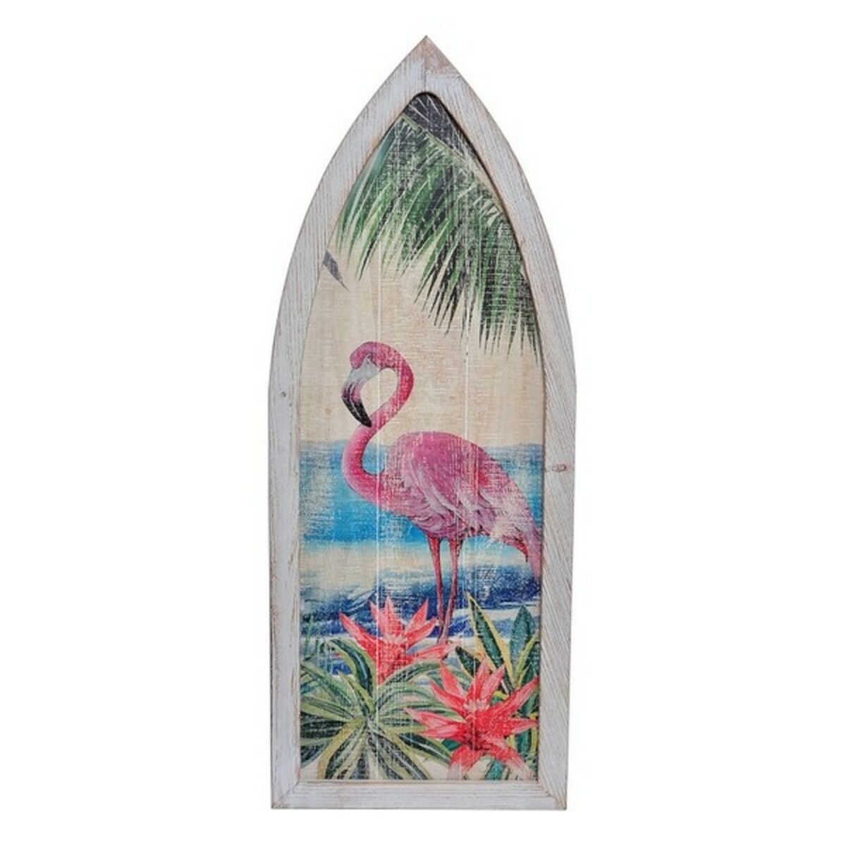 Väggdekoration DKD Home Decor Trä Rosa flamingo Tropiskt - 5