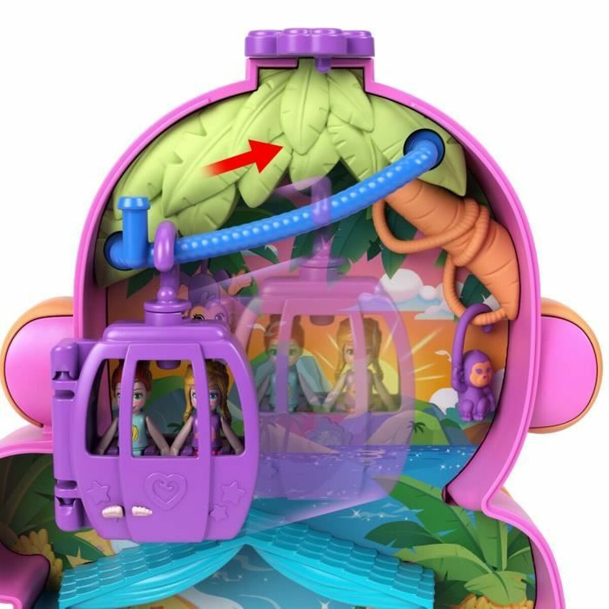 Babydocka med tillbehör Polly Pocket Mommy Monkey and Baby - 5