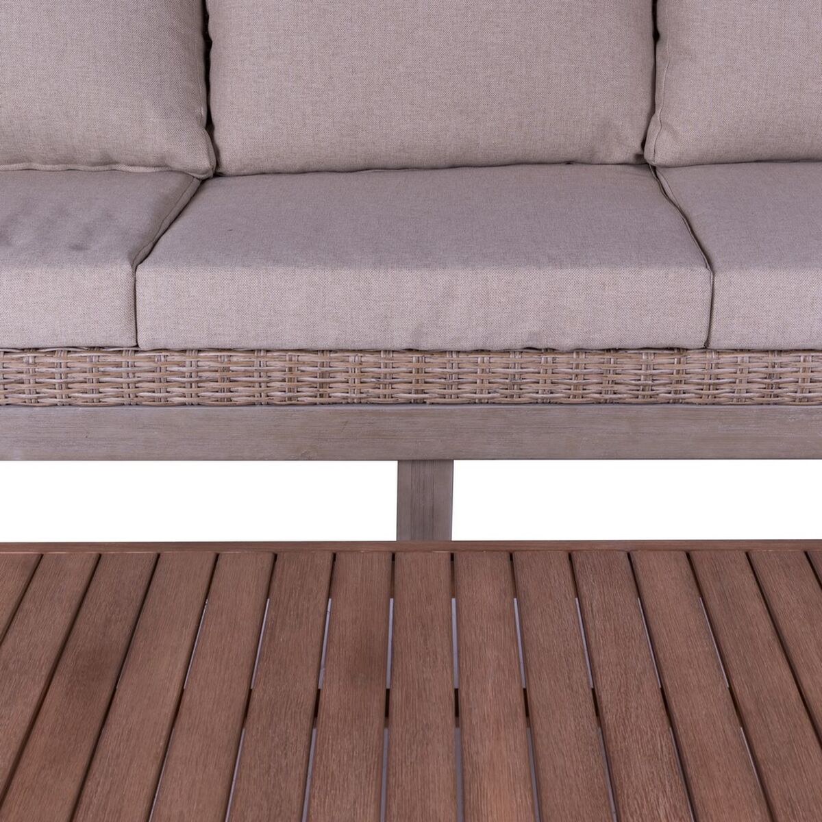 Trädgårdssoffa Patsy 220 x 89 x 64,50 cm Trä Rattan - 10