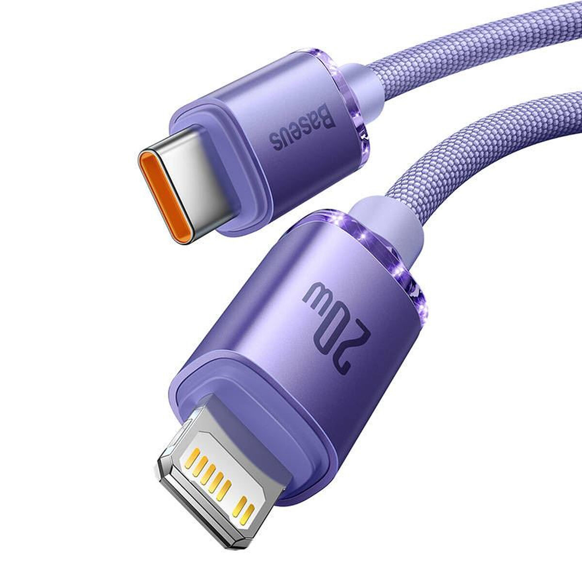 Kabel USB-C till Lightning Baseus CAJY000205 Purpur 1,2 m - 3