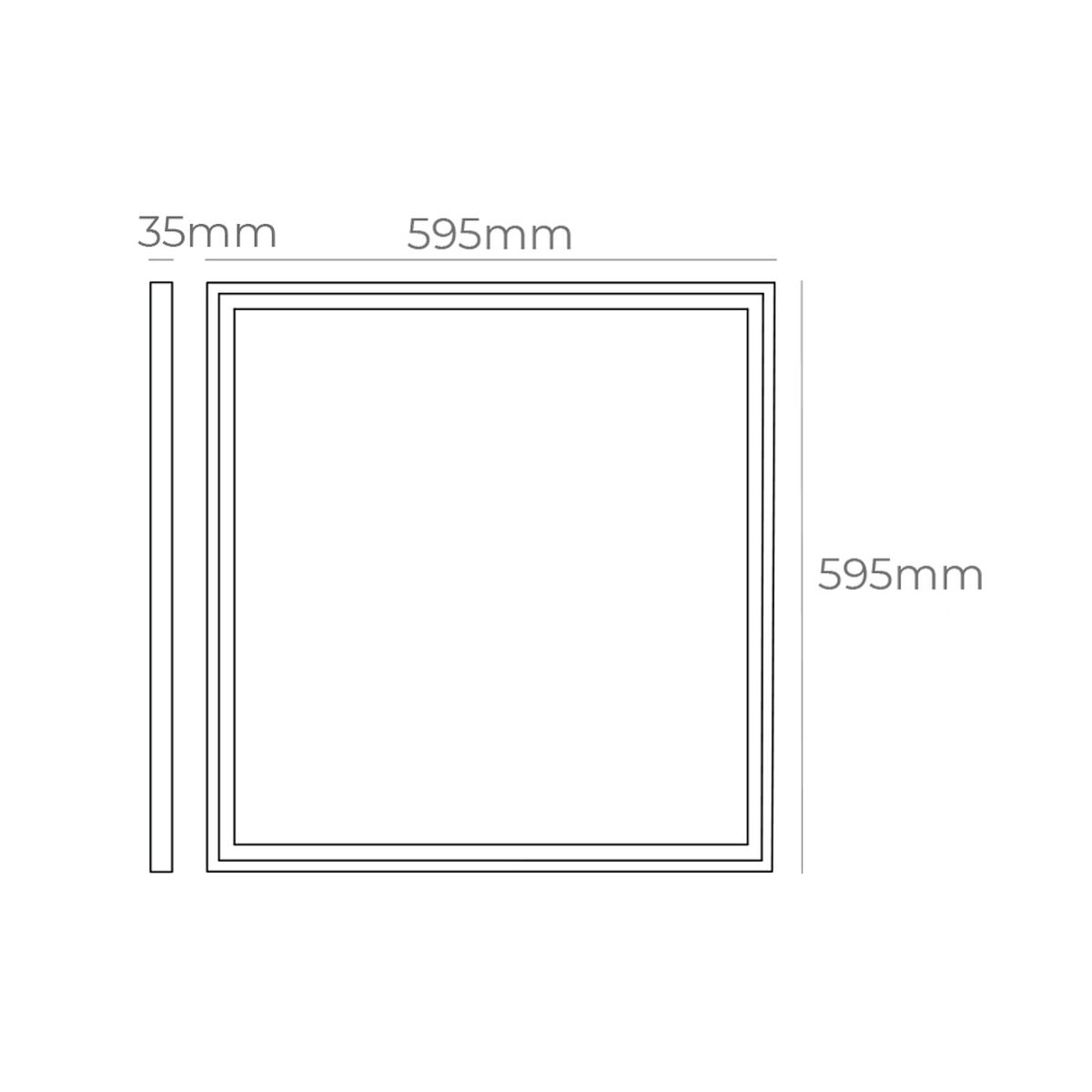 Taklampa EDM 31624 Plast 40 W 59,5 x 59,5 x 3,5 cm (4000 K) - 5
