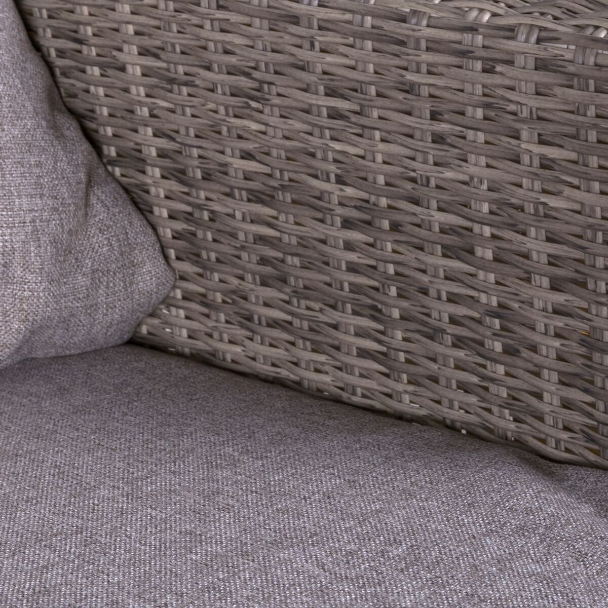 Trädgårdssoffa Patsy Grå Aluminium Rattan Akaciaträ 220 x 89 x 64,50 cm - 4