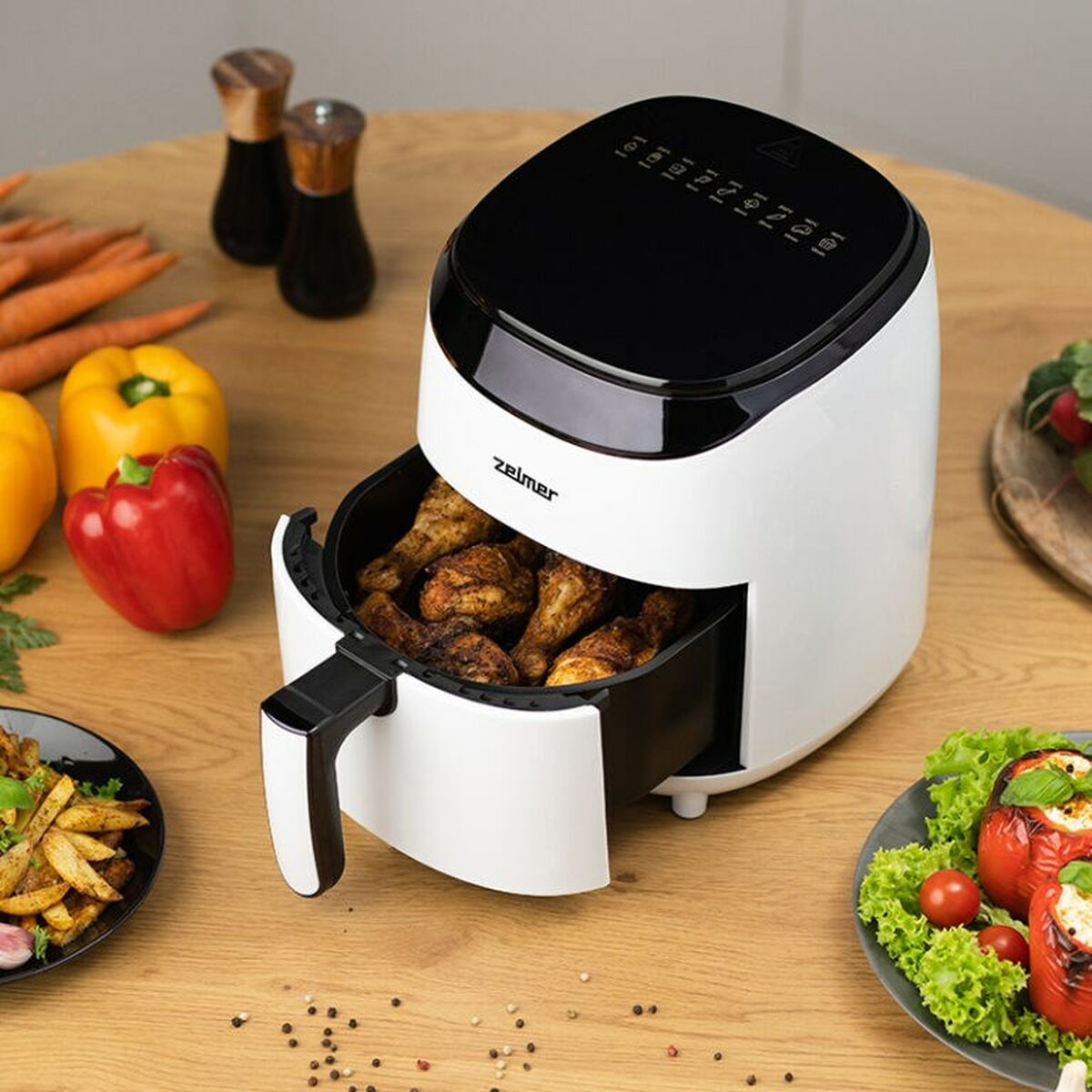 Luftfritös Zelmer ZAF3551W Vit Svart 1200 W 3,5 L - 3