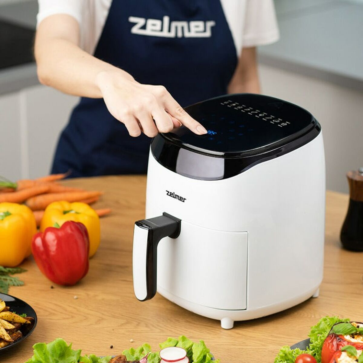 Luftfritös Zelmer ZAF3551W Vit Svart 1200 W 3,5 L - 2