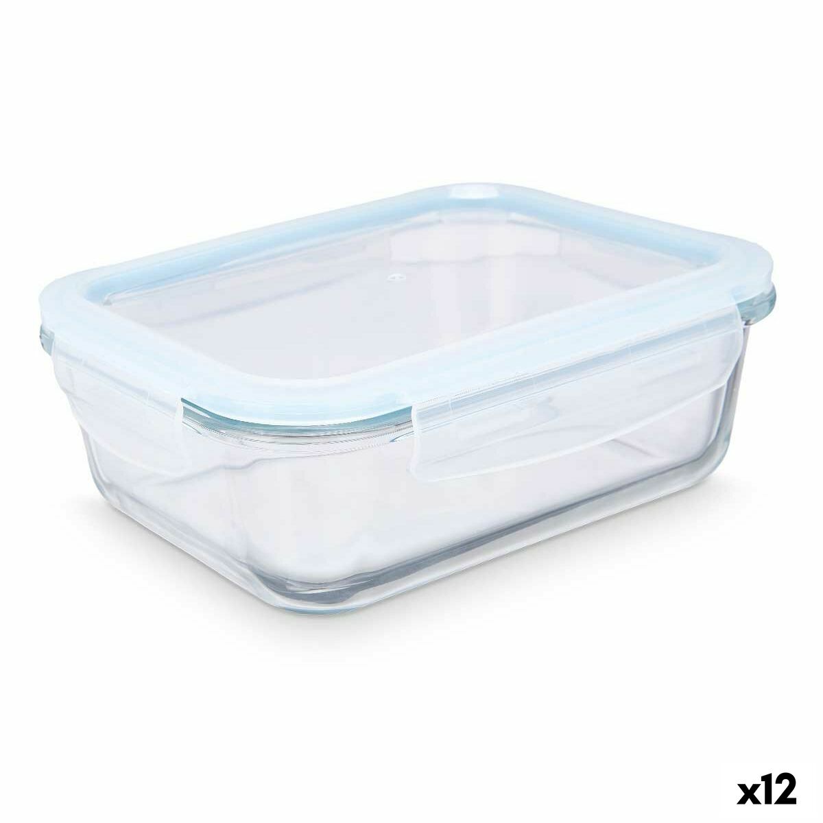 Lunchlåda Vivalto Transparent Silikon polypropen Borosilikatglas 1 L 1L (12 antal)
