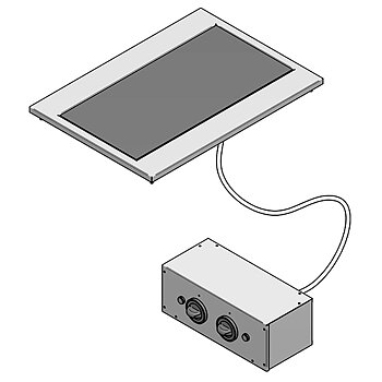 Infälld Elektrisk glaskeramikhäll, 2 plattor
