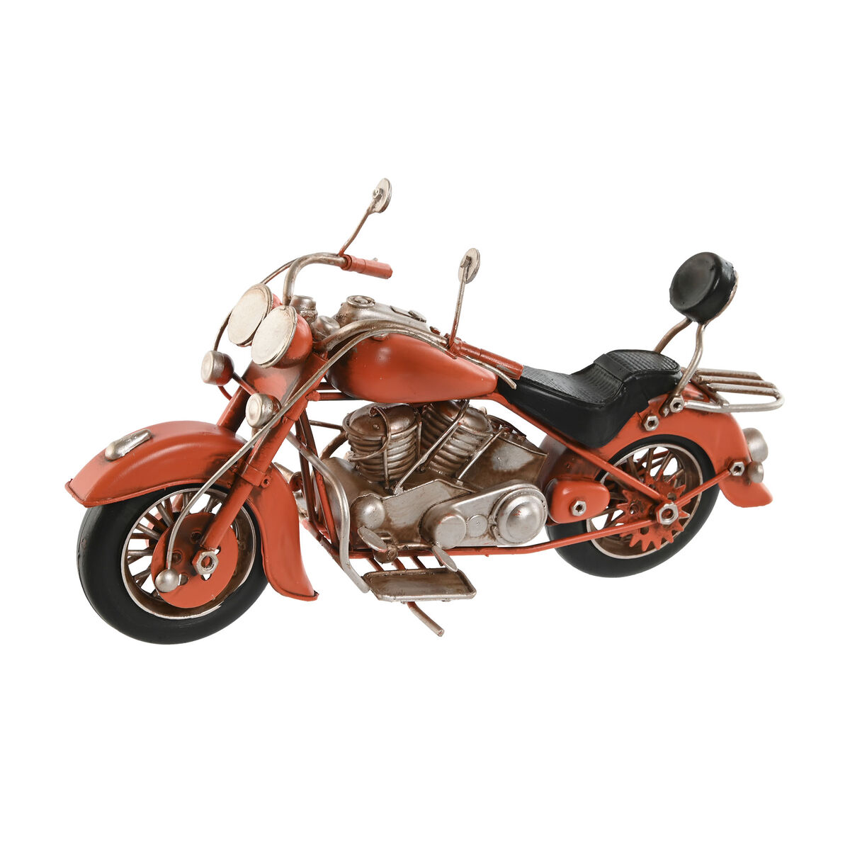 Prydnadsfigur Home ESPRIT Motorcykel Grå Orange Vintage 27 x 11 x 15 cm (2 antal) - 2