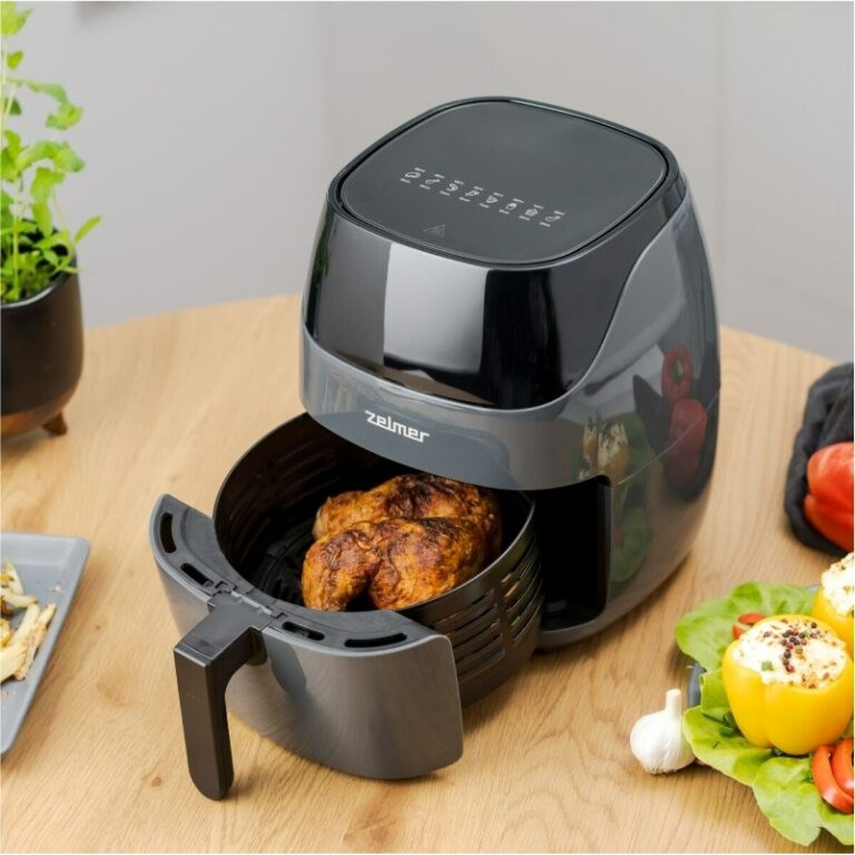 Luftfritös Zelmer ZAF5502G Svart Grå 1500 W 5 L - 2