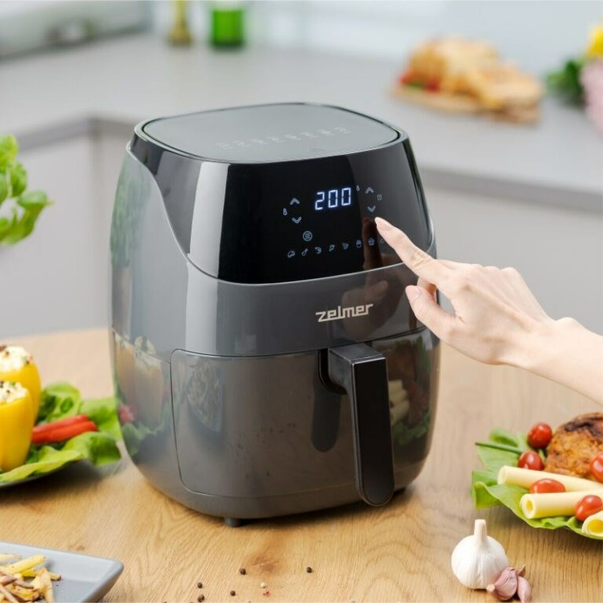 Luftfritös Zelmer ZAF5502G Svart Grå 1500 W 5 L - 3