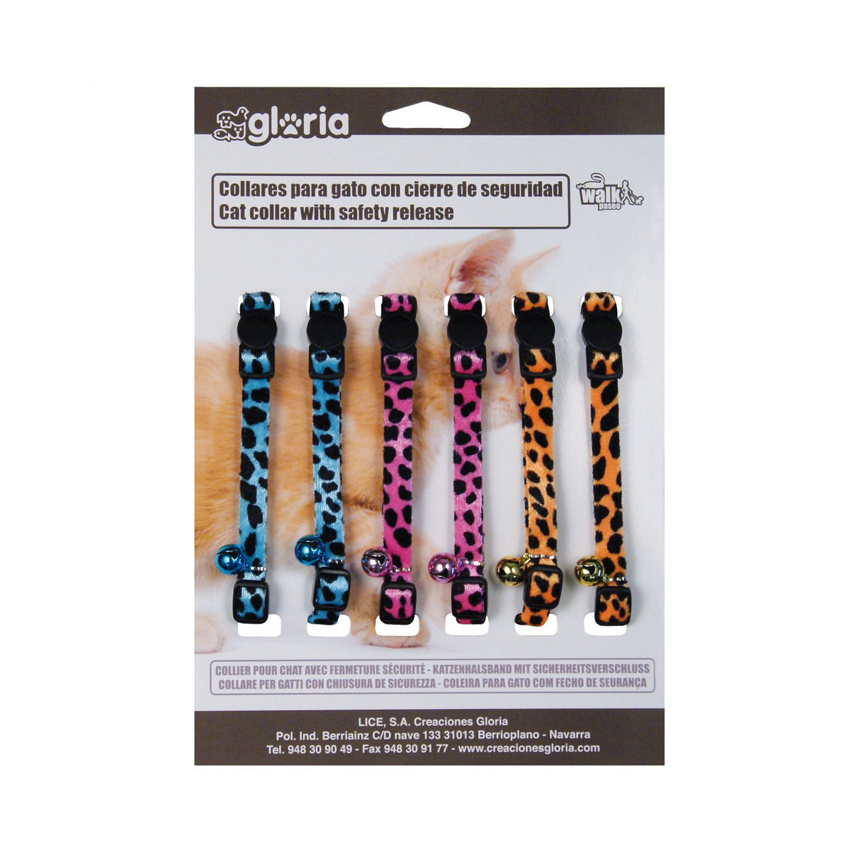Katt krage Gloria   Multicolour 6 antal