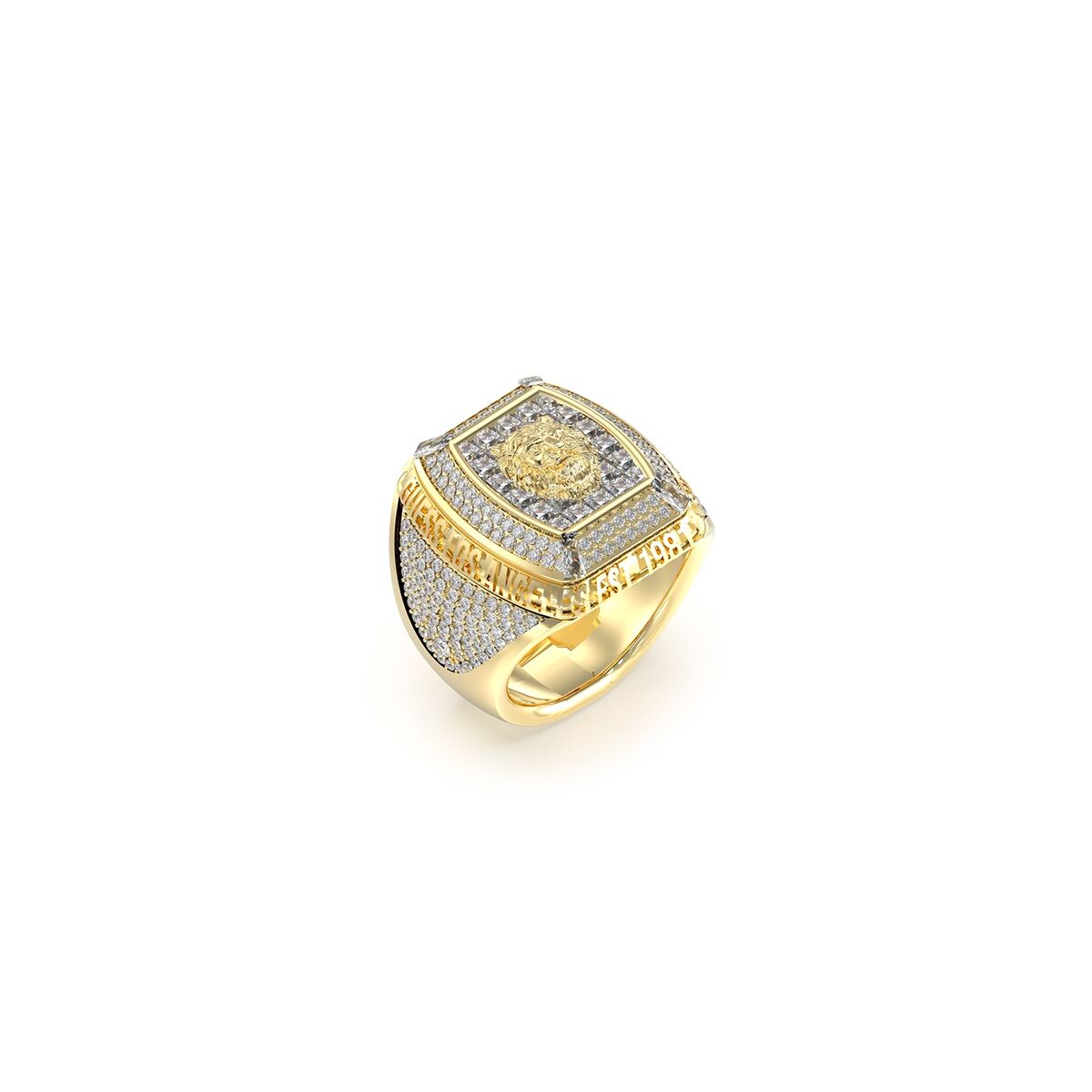 Herr ring Guess JUMR05002JWYG64 Gyllene