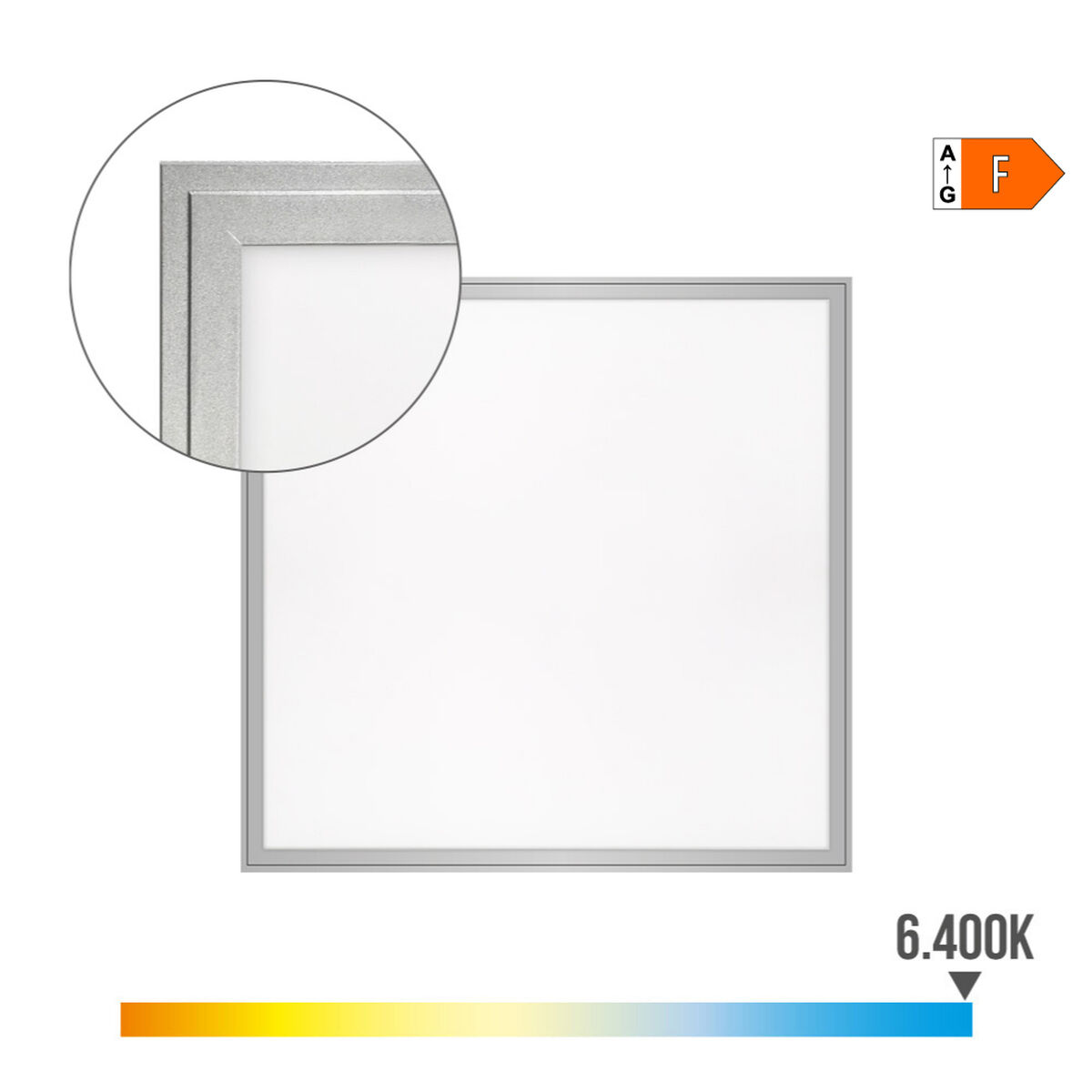 Taklampa EDM 31623 Plast 40 W 59,5 x 59,5 x 3,5 cm - 4