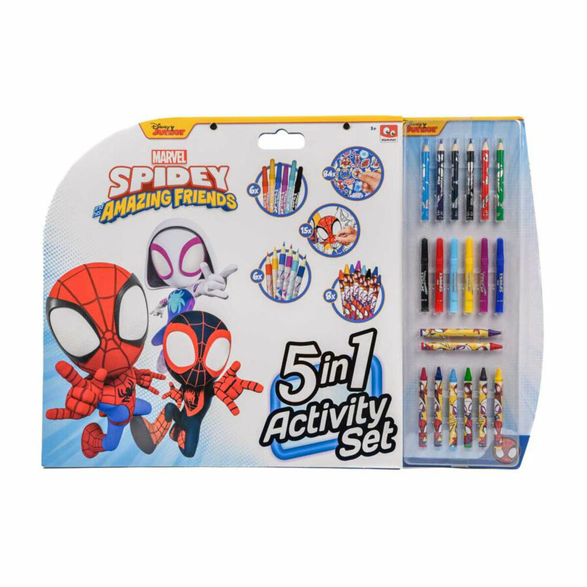 Aktivitetslåda för förgläggning Spidey 5-i-1
