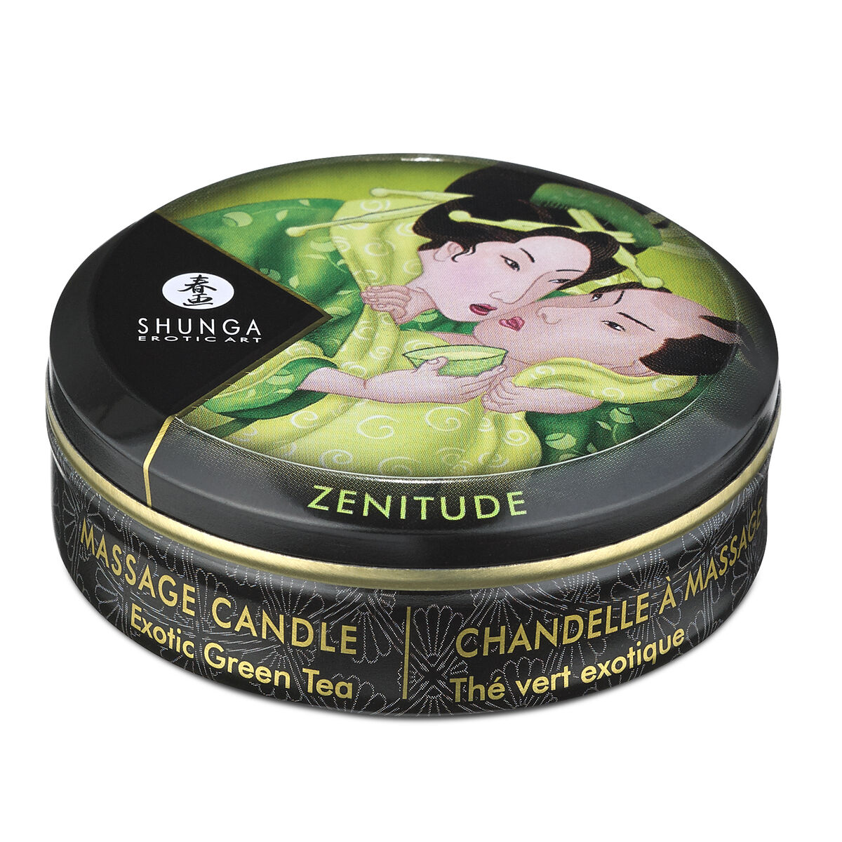 Massageljus Shunga Exotic Green Tea Grönt te 30 ml - 3