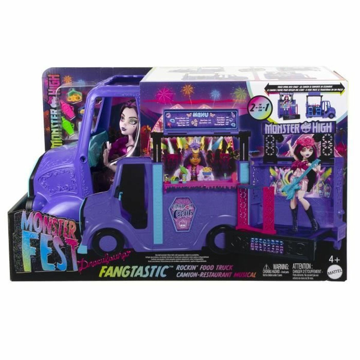Babydocka med tillbehör Monster High Tour Bus Rock Sang-sationnel - 4