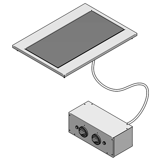 Infälld Elektrisk glaskeramikhäll, 2 plattor