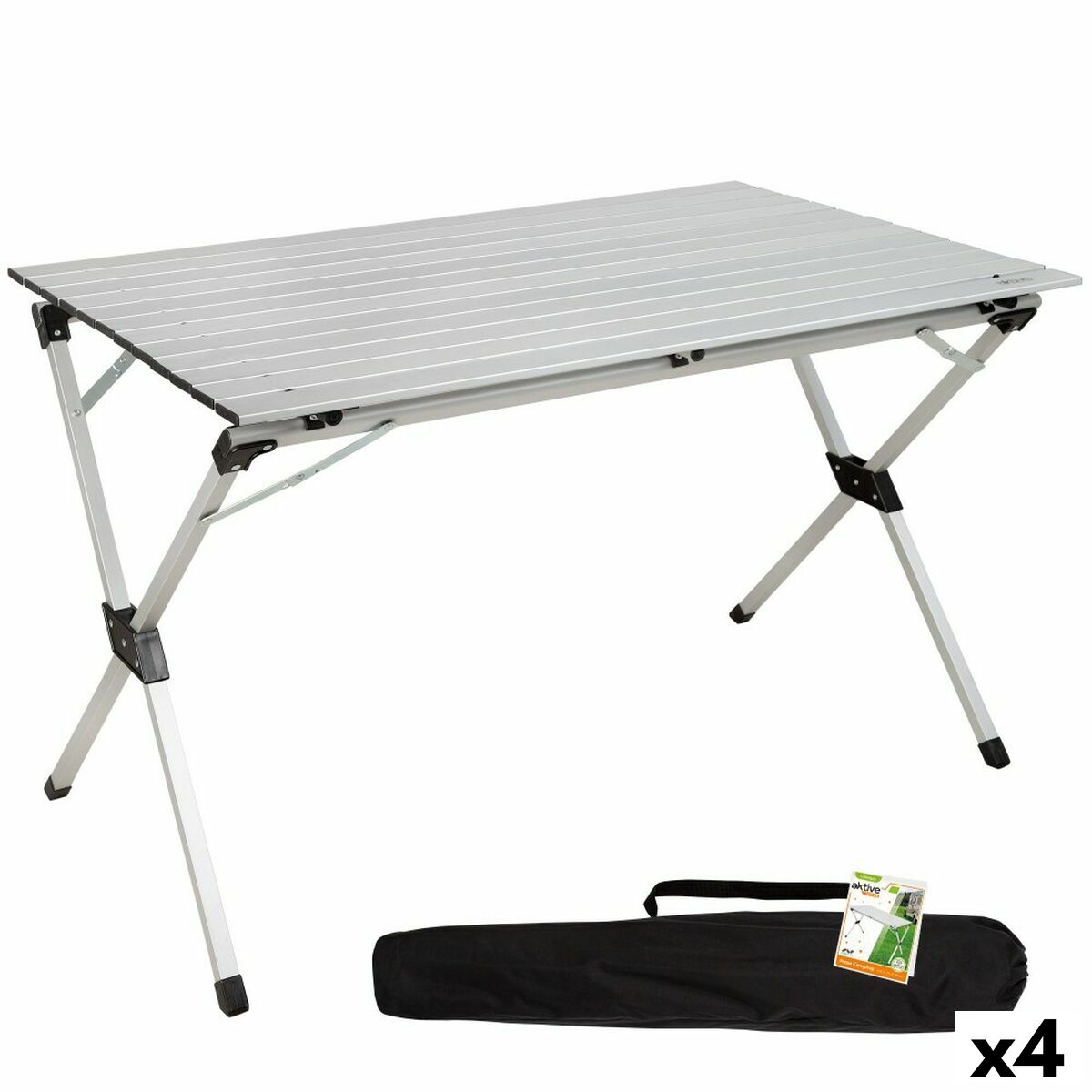 Fällbord Aktive Silvrig Aluminium 110 x 70 x 70 cm (4 antal) - 6