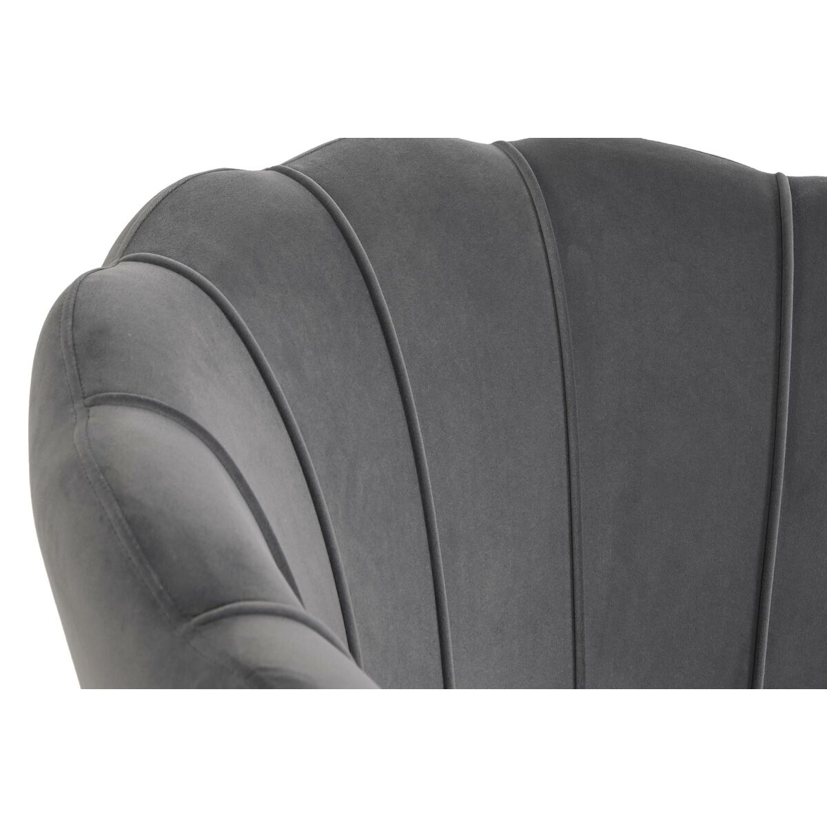 Fåtölj DKD Home Decor Grå Gyllene Metall 85 x 85 x 91 cm - 8