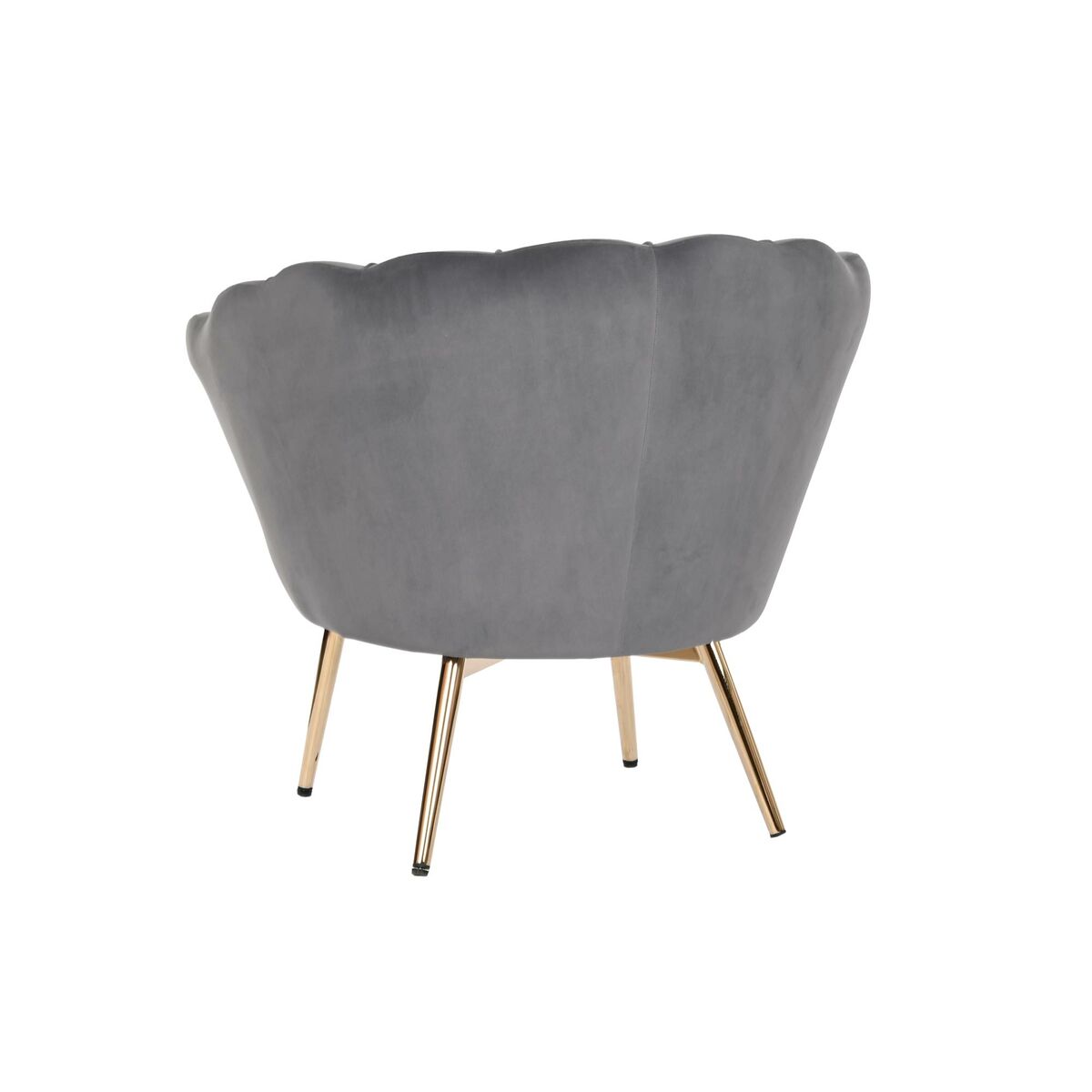 Fåtölj DKD Home Decor Grå Gyllene Metall 85 x 85 x 91 cm - 5