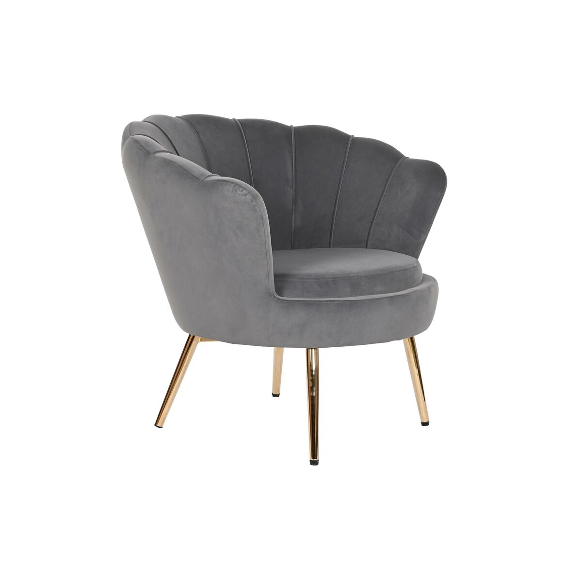 Fåtölj DKD Home Decor Grå Gyllene Metall 85 x 85 x 91 cm - 6