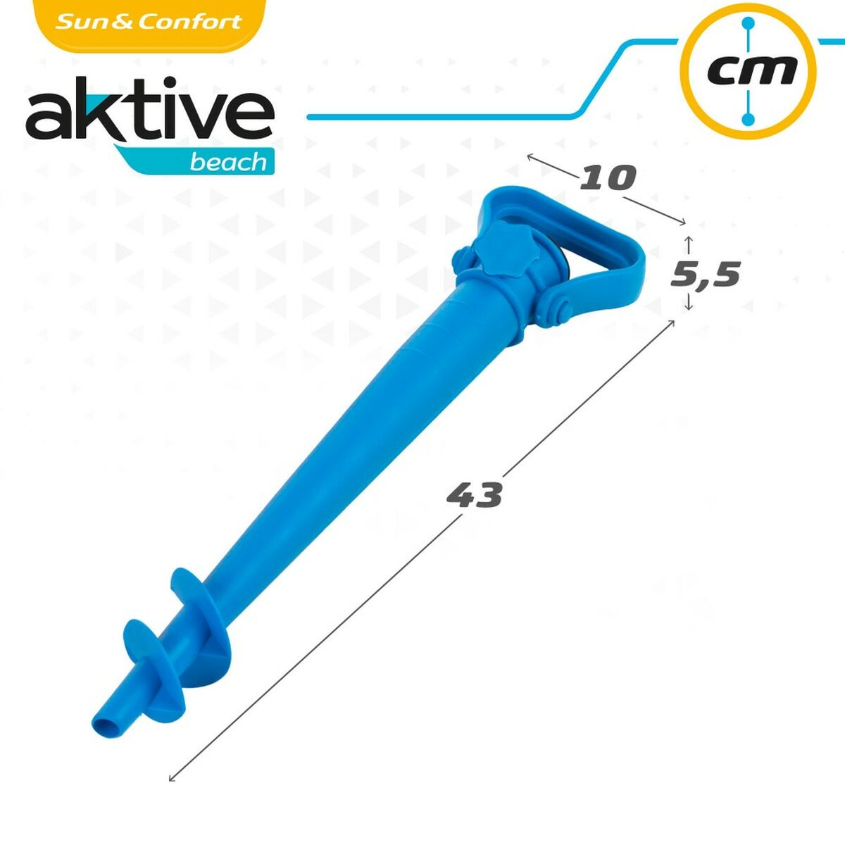 Parasollankare Aktive Strand Plast 10 x 43 x 5,5 cm (24 antal) - 5