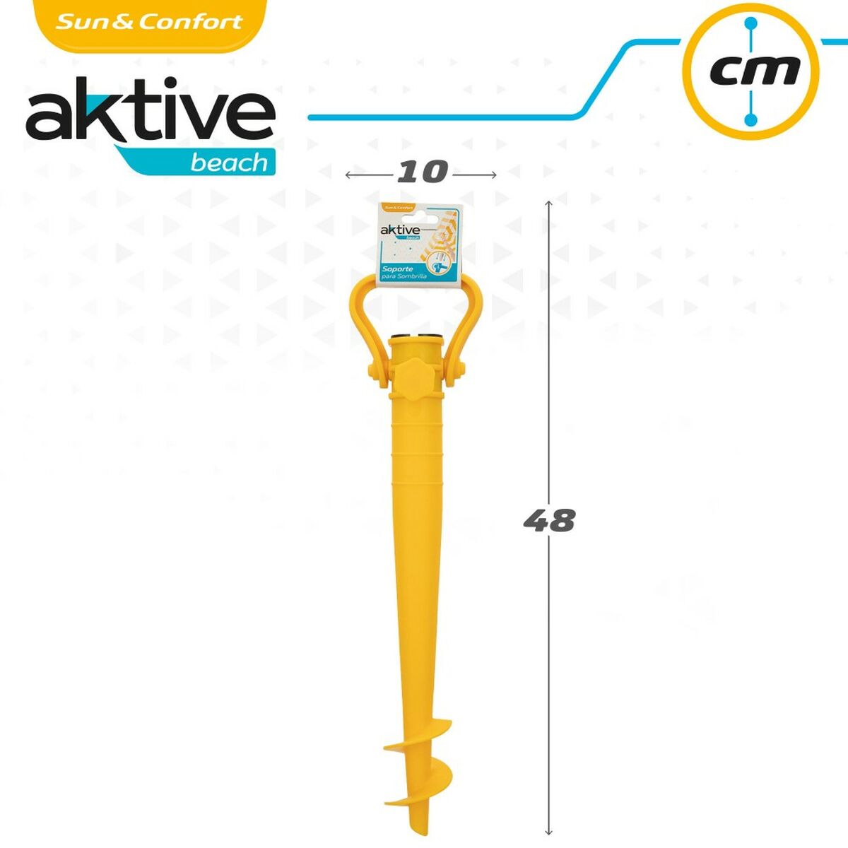 Parasollankare Aktive Strand Plast 10 x 43 x 5,5 cm (24 antal) - 6