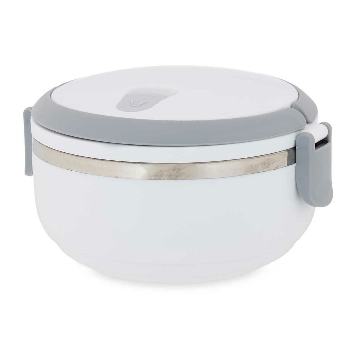 Lunchlåda Kinvara SW8034A-1 1 Vit Grå Antracitgrå Rostfritt stål polypropen 700 ml 16 x 9 x 14,5 cm (6 antal) - 2